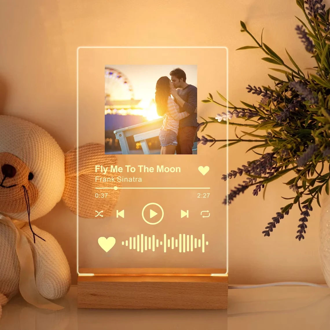Lumen Frame — Personalized Song & Photo Plaque