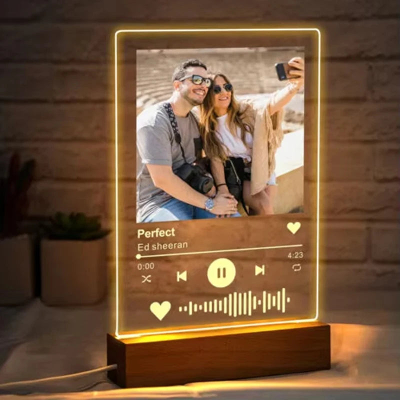 Lumen Frame — Personalized Song & Photo Plaque