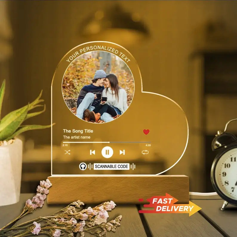 Lumen Frame — Personalized Song & Photo Plaque